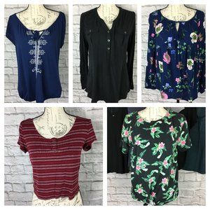 Lot of 5 Size Large Women's Tops